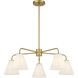 Blair 5 Light 30 inch Warm Brass Chandelier Ceiling Light